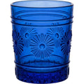 Ybdfm Sunburst Medallion Lowball Glass 10 oz Cobalt - Product view